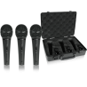 BEHRINGER XM1800S KIT 3 MICROFONI DINAMICI CARDIODI + 3 CLAMPS + CUSTODIA SET PER CANTO E KARAOKE