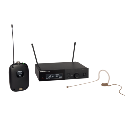 SHURE SLXD14E/153T RADIOMICROFONO DIGITALE HEADSET CON MICROFONO MX153T CON ARCHETTO COLOR CARNE FREQUENZA J53(562-606 MHZ)