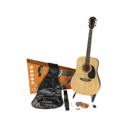 DE SALVO AG1NT CHITARRA ACUSTICA DREADNOUGHT NATURAL 4/4 + ACCESSORI