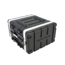 FLYPRO AUDIO FLIGHT CASE 6UM UNITA A TROLLEY  IN PLASTICA COLORE NERO LEGGERO E RESISTENTE