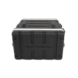 FLYPRO AUDIO FLIGHT CASE 6UM UNITA A TROLLEY  IN PLASTICA COLORE NERO LEGGERO E RESISTENTE