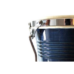 LUKE & DANIEL JD105B BLU DOPPI BONGHI IN LEGNO MISURA 6.5" + 7.5" VERA PELLE ACCORDATURA MECCANICA COLORE BLU