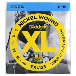 D'ADDARIO EXL 125 SUPER LIGHT TOP REG BOTTOM PER CHITARRA ELETTRICA