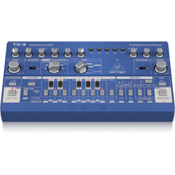 BEHRINGER TD-3 BU BLUE SINTETIZZATORE ANALOGICO DI BASSI CON STEP SEQUENCER ARPEGGIATORE E FILTRO RISONANTE EX-DEMO