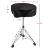 EXTREME DS140 SGABELLO PER BATTERIA POFESSIONALE CON SEDUTA ERGONOMICA TRE PIEDI ALTEZZA VARIABILE A STADI REGOLARI FARFALLA DI 