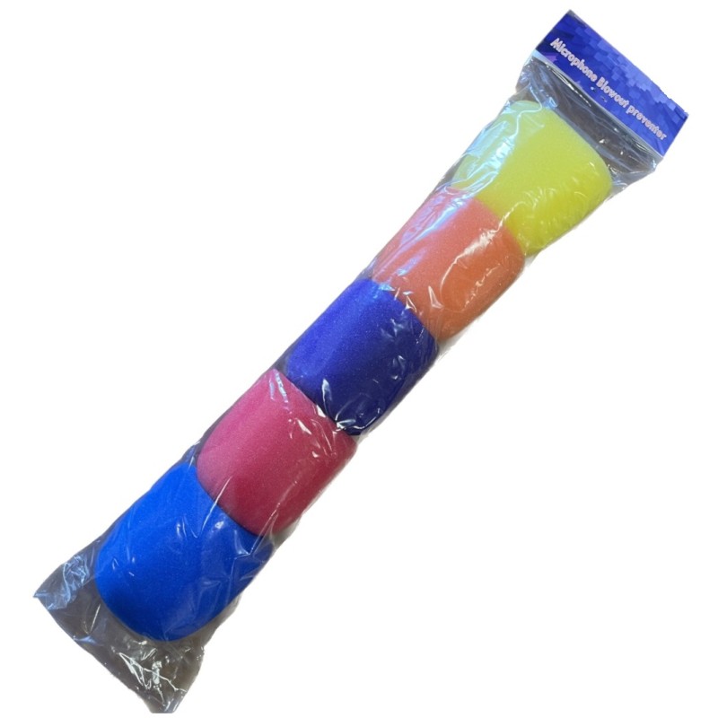 EXTREME MSC001 COLOR FILTRO ANTIVENTO PER MICROFONO SPUGNA ANTI VENTO VARI COLORI WIND-SCREEN PACK DA 5 PEZZI