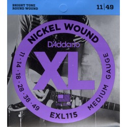D'ADDARIO EXL115 CORDE CHITARRA ELETTRICA SCALATURA 011-049