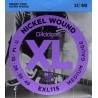 D'ADDARIO EXL115 CORDE CHITARRA ELETTRICA SCALATURA 011-049