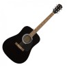 FENDER FA115 DREADNOUGHT PACK BLACK KIT CON CHITARRA ACUSTICA NERA BORSA TRACOLLA PLETTRI E LEZIONI ONLINE