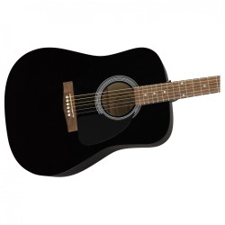 FENDER FA115 DREADNOUGHT PACK BLACK KIT CON CHITARRA ACUSTICA NERA BORSA TRACOLLA PLETTRI E LEZIONI ONLINE