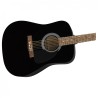 FENDER FA115 DREADNOUGHT PACK BLACK KIT CON CHITARRA ACUSTICA NERA BORSA TRACOLLA PLETTRI E LEZIONI ONLINE