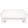 FLAME KB-15WHW PIANO BENCH PANCHETTA PER PIANOFORTE IN LEGNO COLORE BIANCO SATINATO
