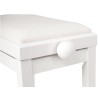 FLAME KB-15WHW PIANO BENCH PANCHETTA PER PIANOFORTE IN LEGNO COLORE BIANCO SATINATO