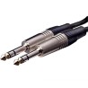 YELLOW CABLE K15-3 CAVO AUDIO JACK STEREO - JACK STEREO SCHERMATO 3 METRI