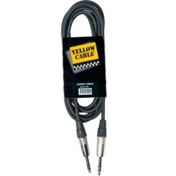 YELLOW CABLE K15-6 CAVO AUDIO JACK STEREO - JACK STEREO SCHERMATO 6 METRI