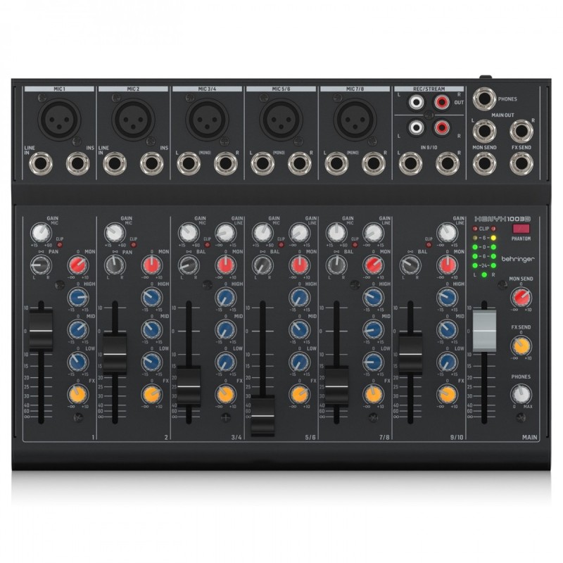BEHRINGER XENYX 1003B MIXER 10 CANALI PHANTOM POWER +48V ANCHE A BATTERIE