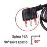 ROSI EMILIA RS94073 MULTIPRESA 4 USCITE SCHUKO+10A+16A INTERRUTTORE LUMINOSO CAVO 1.5MT