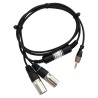 PRONOMIC ANE10-1.5JX CAVO CON ELIMINATORE DI RUMORE DA MINI JACK STEREO 3.5MM A 2 X XLR MASCHI