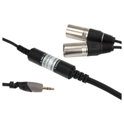 PRONOMIC ANE10-1.5JX CAVO CON ELIMINATORE DI RUMORE DA MINI JACK STEREO 3.5MM A 2 X XLR MASCHI