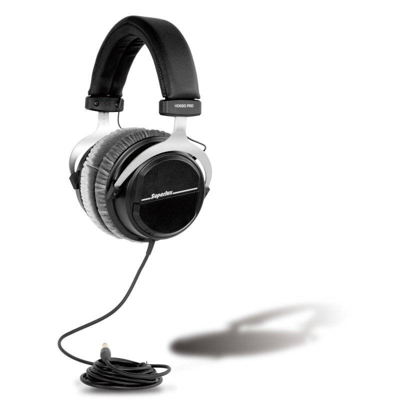 SUPERLUX HD-660PRO 32 OHM CUFFIA DA STUDIO DINAMICA CIRCUMAURALE CHIUSA NERA