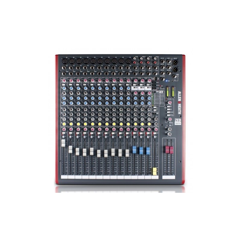 ALLEN&HEATH ZED16FX MIXER PASSIVO + 3 CANALI STEREO + EQUALIZZATORE 3 BANDE + 10 INGRESSI MICROFONO / LINEA MONO