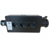 ELGA PCN-3UPCN POWERBOX PASSANTE CEE 16A-3P 3 PRESE UNEL 10A-16A-SHUKO CON RILANCIO E SPIA DI RETE