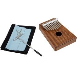 DIMAVERY KL-2  KALIMBA 10 TONI IN LEGNO CON CUSTODIA PANNO IN MICROFIBRA E MARTELLO