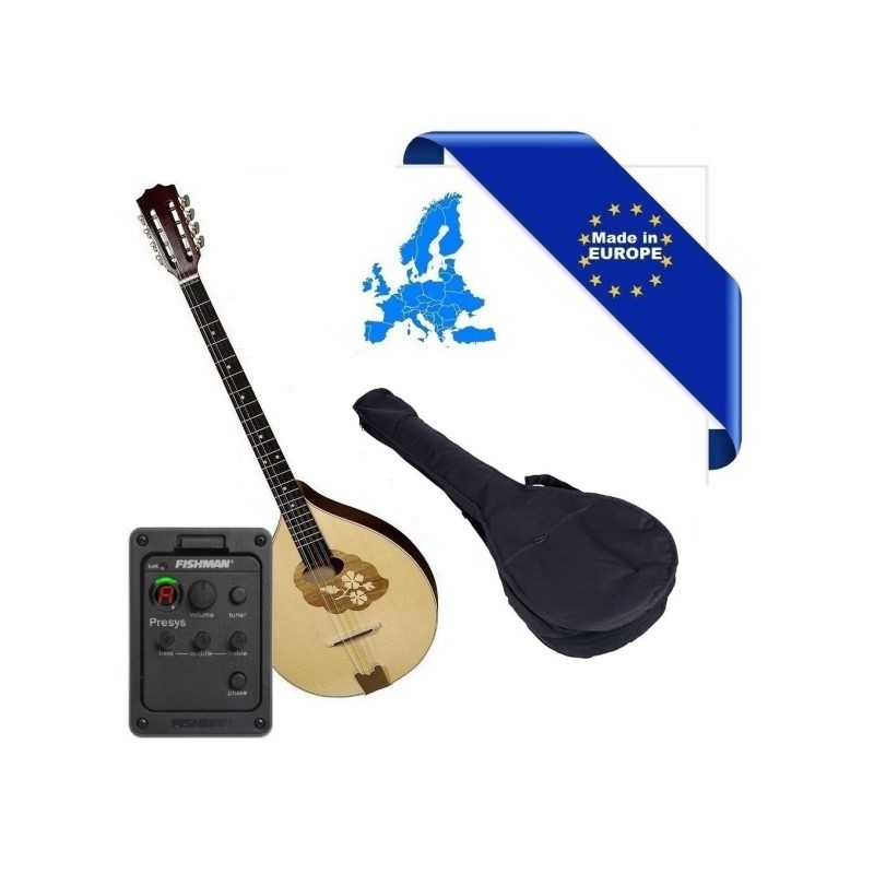 HORA BOUZOUKI IRLANDESE AMPLIFICATO FISHMAN PRESYS-101 66CM TOP ABETE MASSELLO FONDO FASCE E MANICO ACERO CON BORSA
