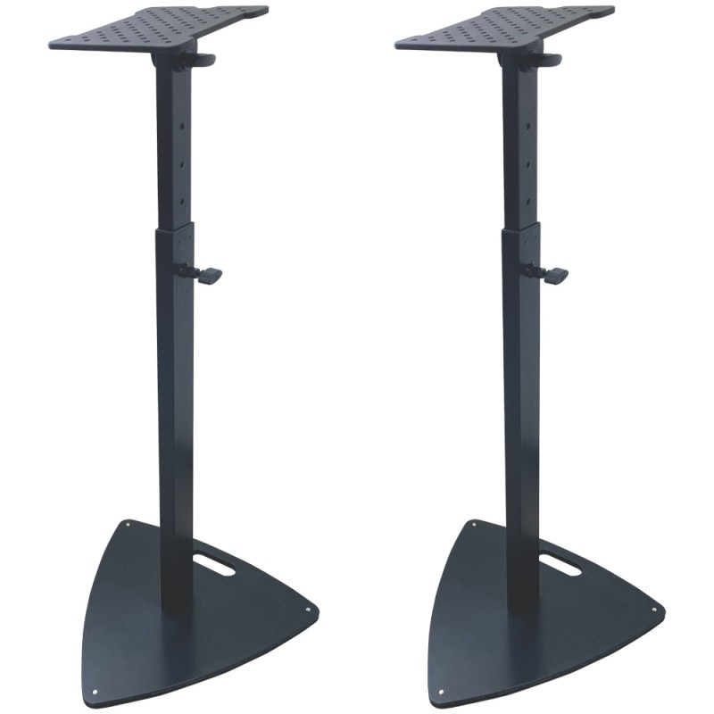 EXTREME SS072 COPPIA SUPPORTI CASSE MONITOR STUDIO STAND CON INCLINAZIONE E ALTEZZA REGOLABILE BASE TRIANGOLARE