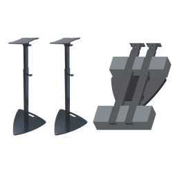 EXTREME SS072 COPPIA SUPPORTI CASSE MONITOR STUDIO STAND CON INCLINAZIONE E ALTEZZA REGOLABILE BASE TRIANGOLARE