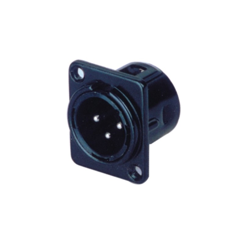 EXTREME X-155 CONNETORE XLR VOLANTE MASCHIO 3 POLI DA PANNELLO COLORE NERO