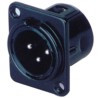 EXTREME X-155 CONNETORE XLR VOLANTE MASCHIO 3 POLI DA PANNELLO COLORE NERO