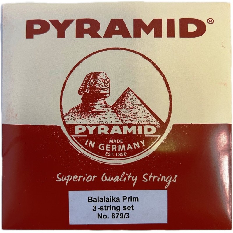 PYRAMID 679/3 MUTA DI 3 CORDE PER PRIM BALALAIKA PRIMA SOPRANO SCALA 44CM