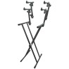 EXTREME KS026 STAND SUPPORTO TASTIERA A DOPPIA XX TRIPLO RIPIANO