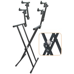 EXTREME KS026 STAND SUPPORTO TASTIERA A DOPPIA XX TRIPLO RIPIANO