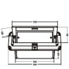 EXTREME GB4XF GROUND BOX DA INCASSO CON 4 CONNETTORI XLR FEMMINA