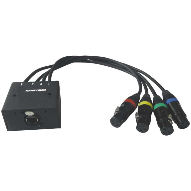 EXTREME SSDMX3-FX4-PRO-5FT EXTENDER DMX SU RJ45 CON 4 CONNETTORI XLR FEMMINA FRUSTA DA 1.5MT