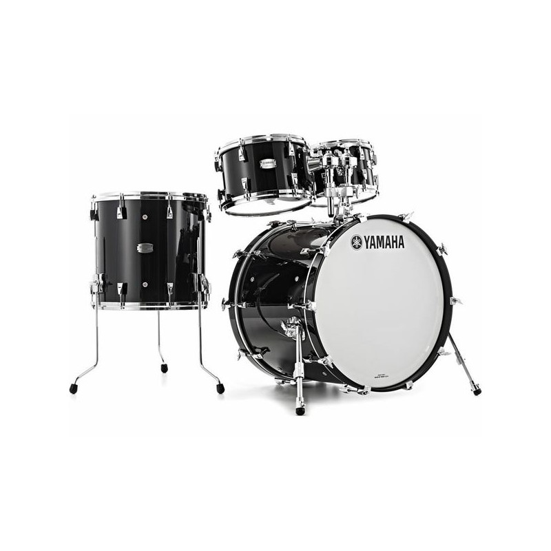 YAMAHA ABSOLUTE HYBRID MAPLE STANDARD SOLID BLACK KIT BATTERIA ACUSTICA CON CASSA 22" 2 TOM DA 10" E 12" E TIMPANO DA 16"