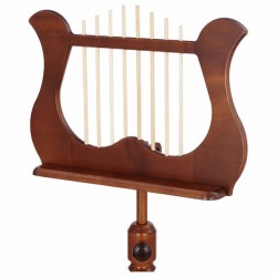 LEGGIO LEGNO TAVOLA LIRA MADE IN EUROPE CORPO BARRA E CHIUSURE IN ACERO REGOLABILE ALTEZZA E INCLINAZIONE FINITURA NOCE