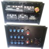 QUADRO CORRENTE POWERBOX SPINA 63A PENTAPOLARE TRIFASE 12 PRESE CEE 16A MONOFASE + 2 32A 5P 3 SPIE VOLTOMETRO AMPEROMETRO EMERGE