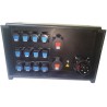 QUADRO CORRENTE POWERBOX SPINA 63A PENTAPOLARE TRIFASE 12 PRESE CEE 16A MONOFASE + 2 32A 5P 3 SPIE VOLTOMETRO AMPEROMETRO EMERGE