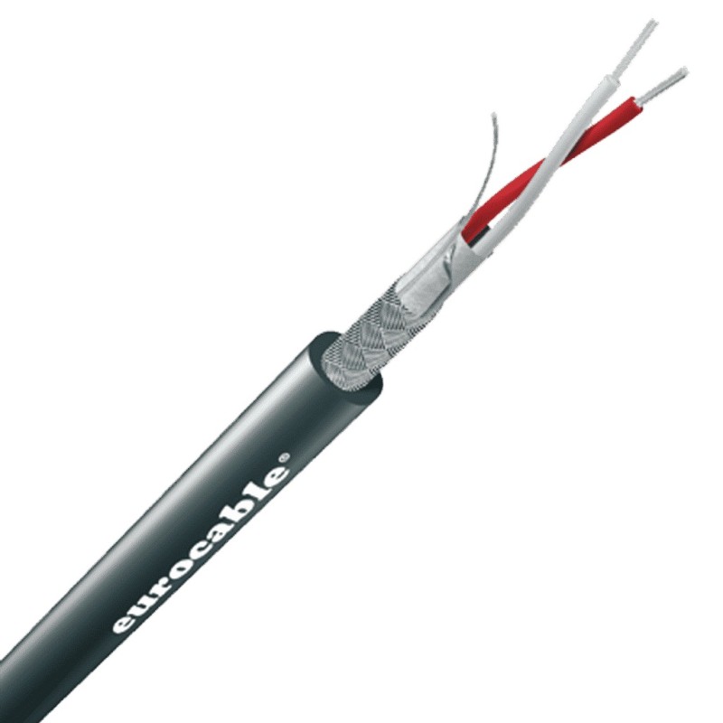 EUROCABLE CVS LKDD02S2 CAVO AES-DMX DA CABLARE 2x0.22 24AWG 110OHM COLORE NERO PREZZO AL METRO