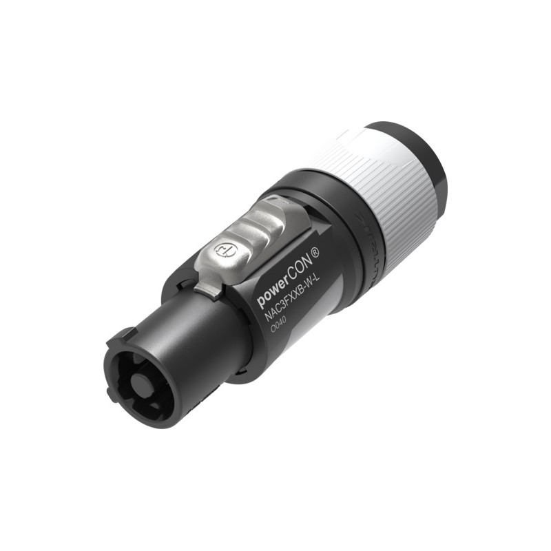 NEUTRIK NAC3FXXB-W-L CONNETTORE POWERCON OUT DI USCITA BLOCCABILE PER CAVO DI RETE IN CA