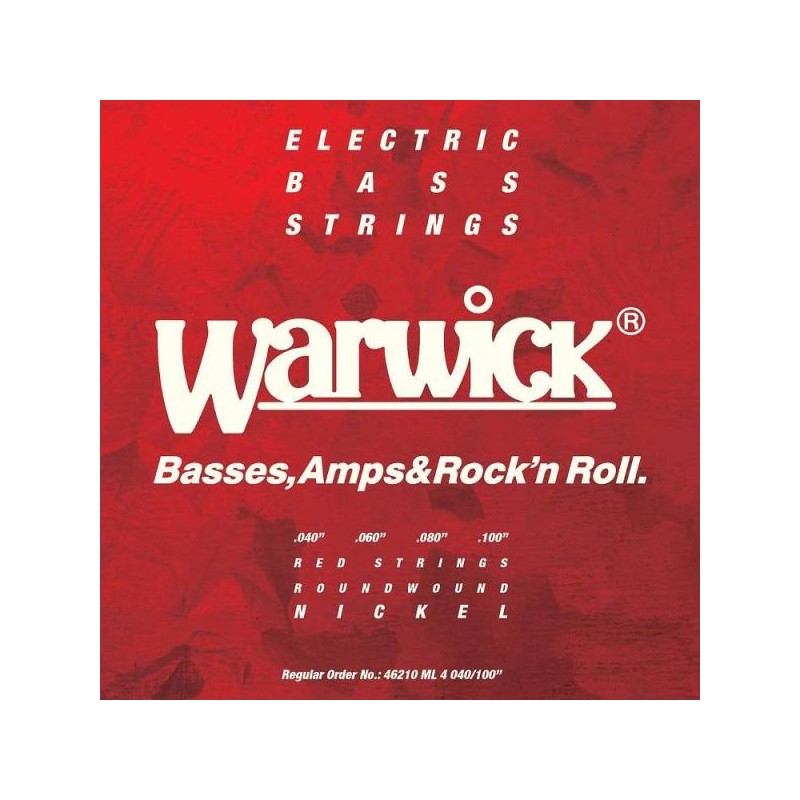 WARWICK 46210 MS 4 RED LABEL BRINZE 40/100 MUTA DI CORDE PER BASSO ELETTRICO 4 CORDE