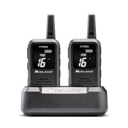 MIDLAND 777 PRO C1365 COPPIA WALKIE TALKIE BUNDLE BATTERIE CARICABATTERIE ALIMENTATORE CAVO USB