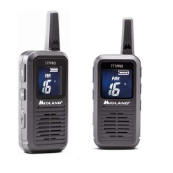 MIDLAND 777 PRO C1365 COPPIA WALKIE TALKIE BUNDLE BATTERIE CARICABATTERIE ALIMENTATORE CAVO USB