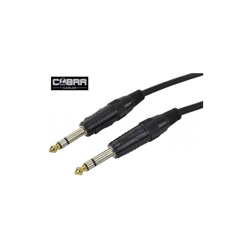 COBRA CL010-01 CAVO JACK STEREO 6,35MM A JACK STEREO 6,35MM 1 METRO