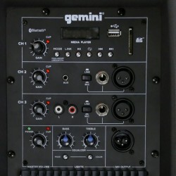 GEMINI AS2108 BT LT CASSA ATTIVA 2 VIE 500W PICCO WOOFER LUMINOSO 8" 2 CANALI CON LETTORE MP3 BLUETOOTH USB SD EX-DEMO