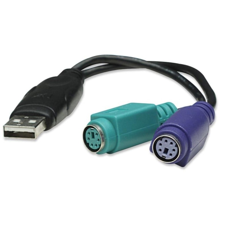 MANHATTAN Adattatore USB a doppio PS/2 Nero 0,2 m
