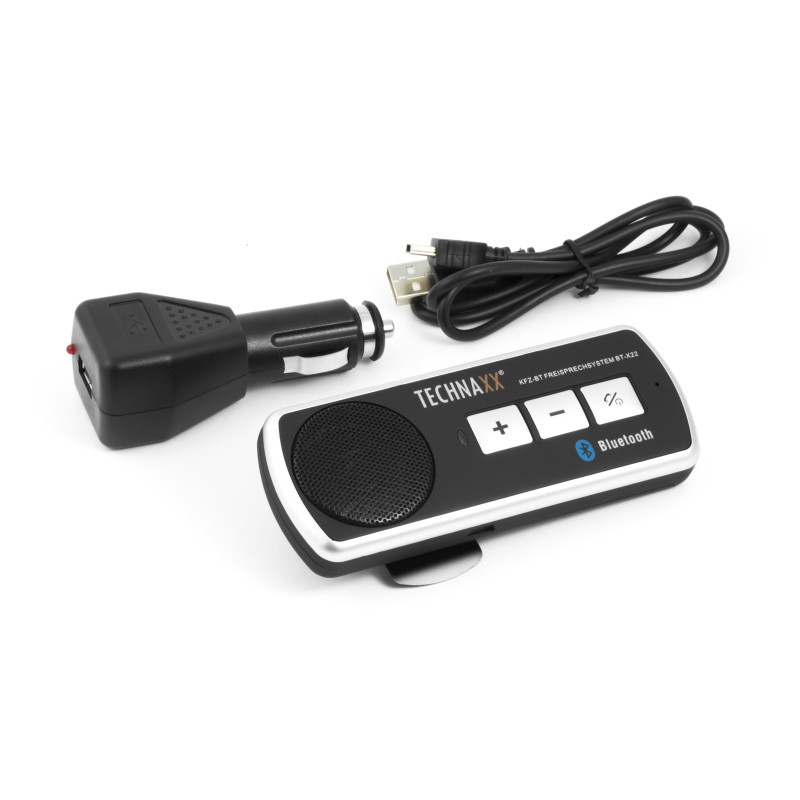 Technaxx BT-X22 vivavoce Telefono cellulare Nero, Argento Bluetooth